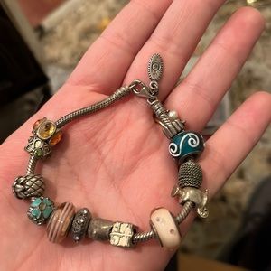Pandora bracelet with charms